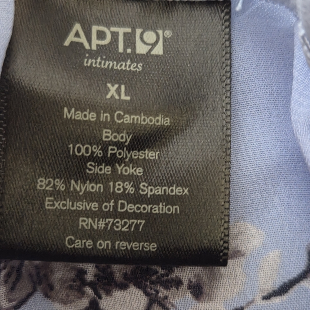 Apt 9 Intimates Mesh Babydoll Sleepwear Top With Lace - Picture 3 of 4